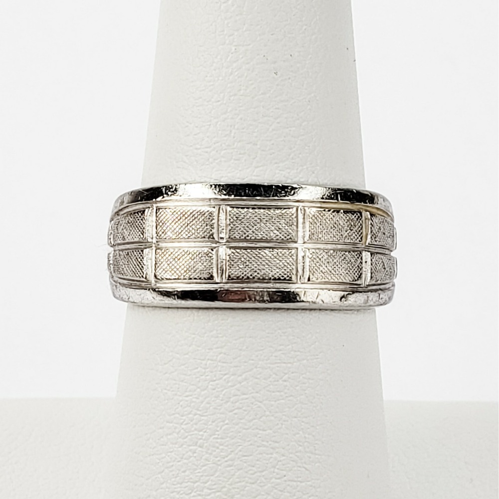 Joseph Esposito ESPO Ring Sterling Silver 925 Size 7.75 Silver Vintage Wide Band